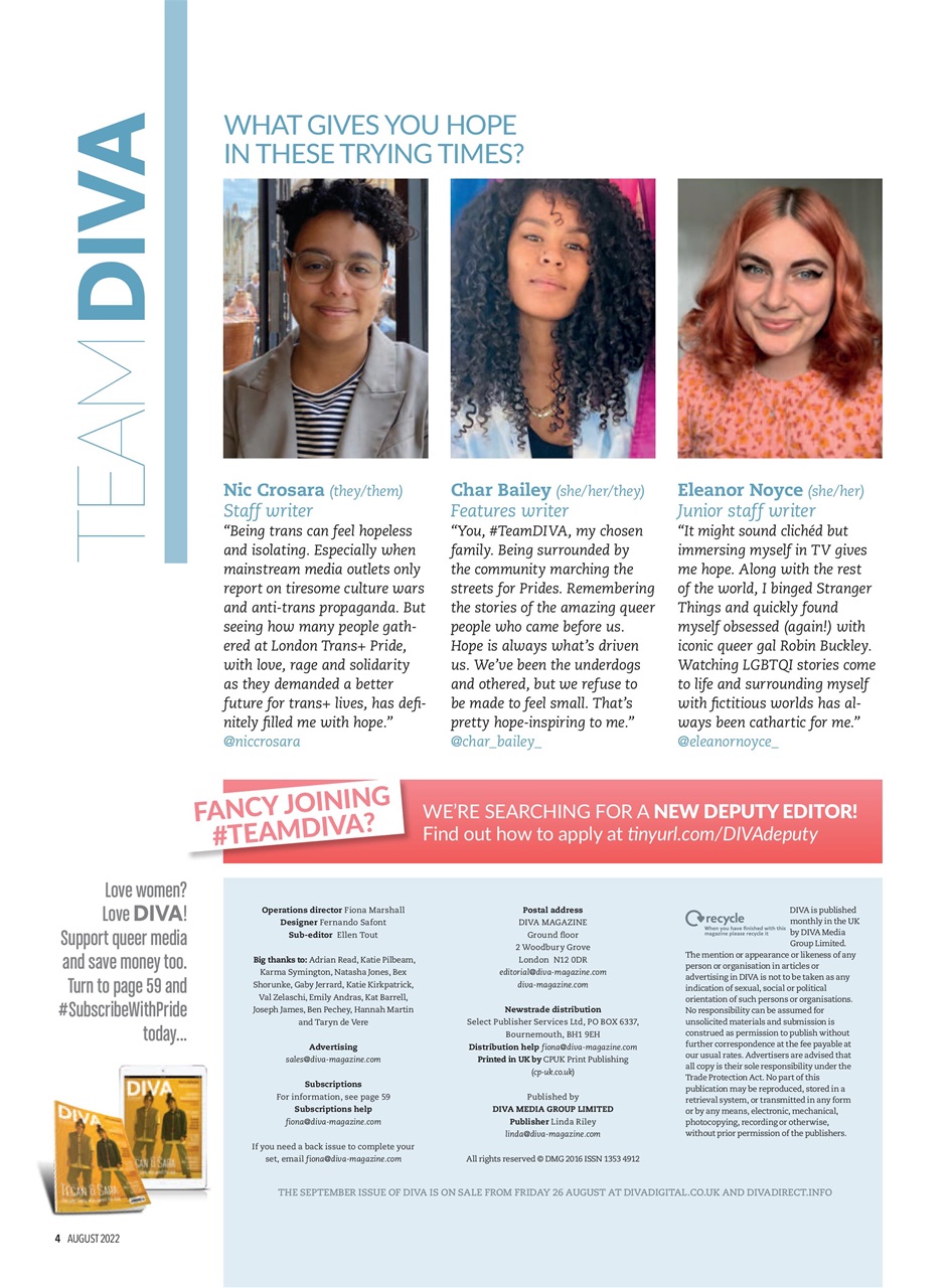 DIVA Magazine Preview Pages