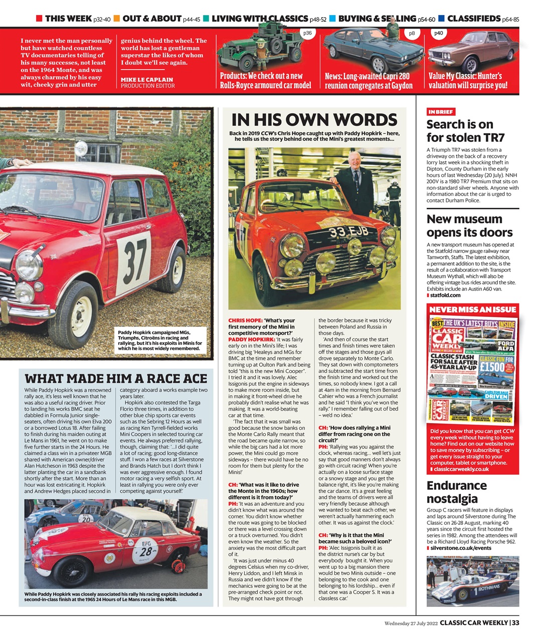 Classic Car Weekly Preview Pages
