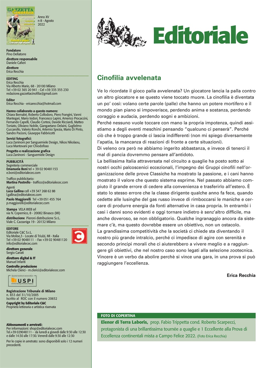 La Gazzetta Della Cinofilia Venatoria Preview Pages