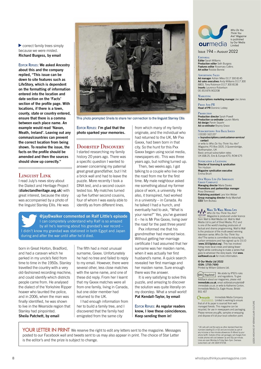 Who Do You Think You Are? Preview Pages