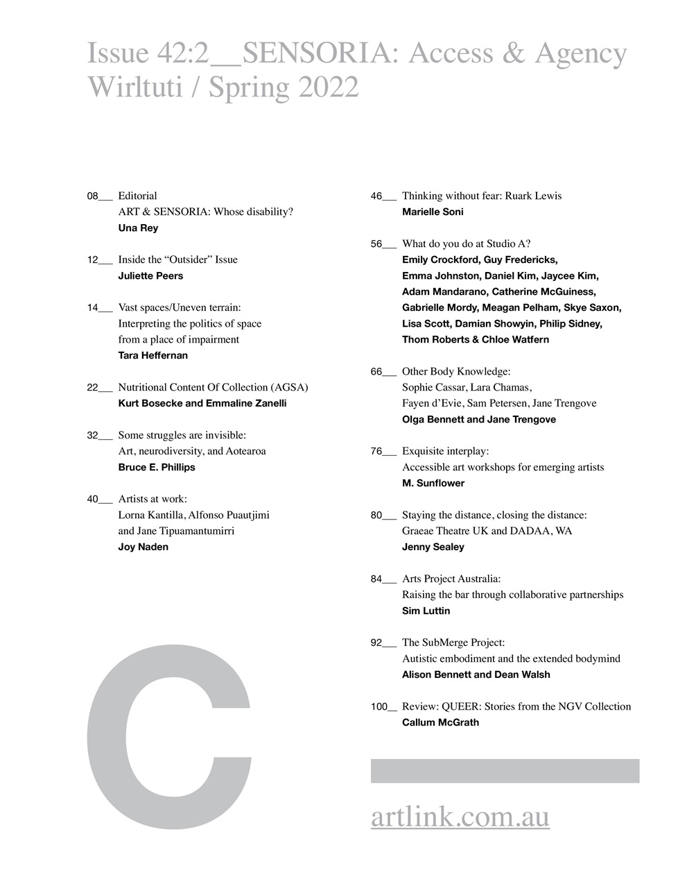 Artlink Magazine Preview Pages