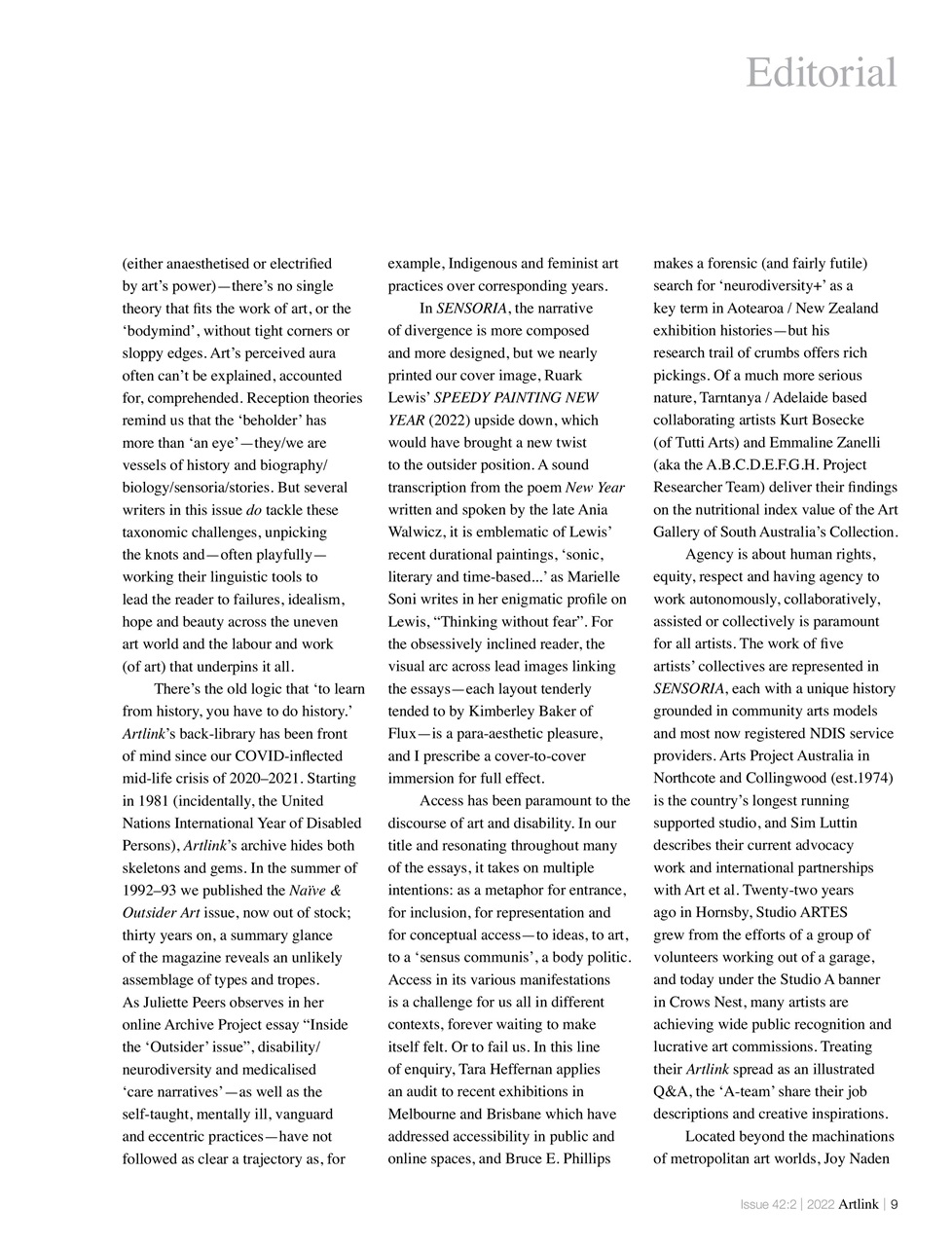 Artlink Magazine Preview Pages