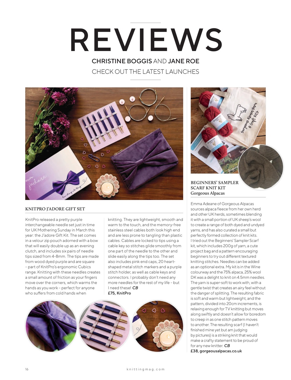 Knitting Preview Pages