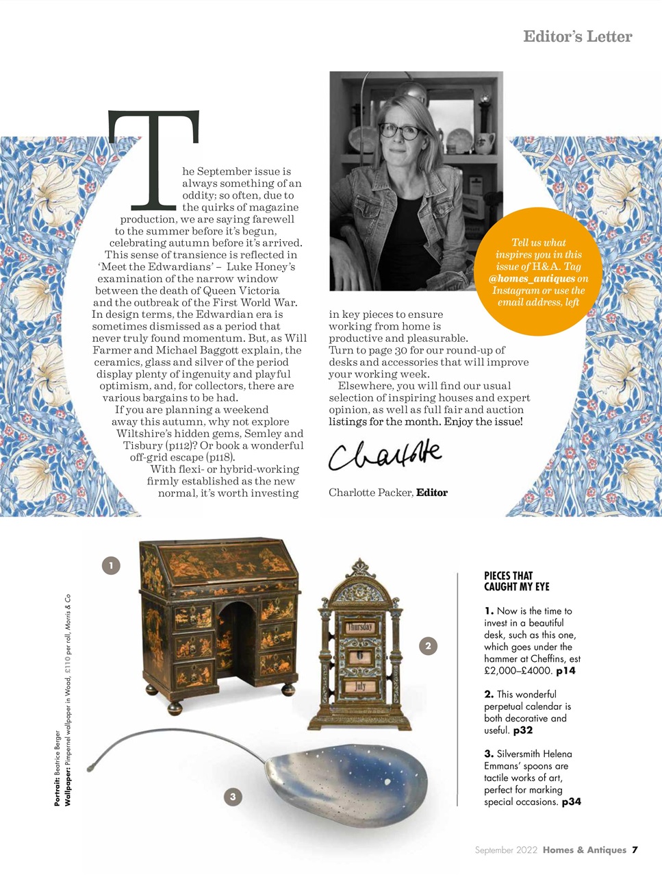 Homes & Antiques Magazine Preview Pages
