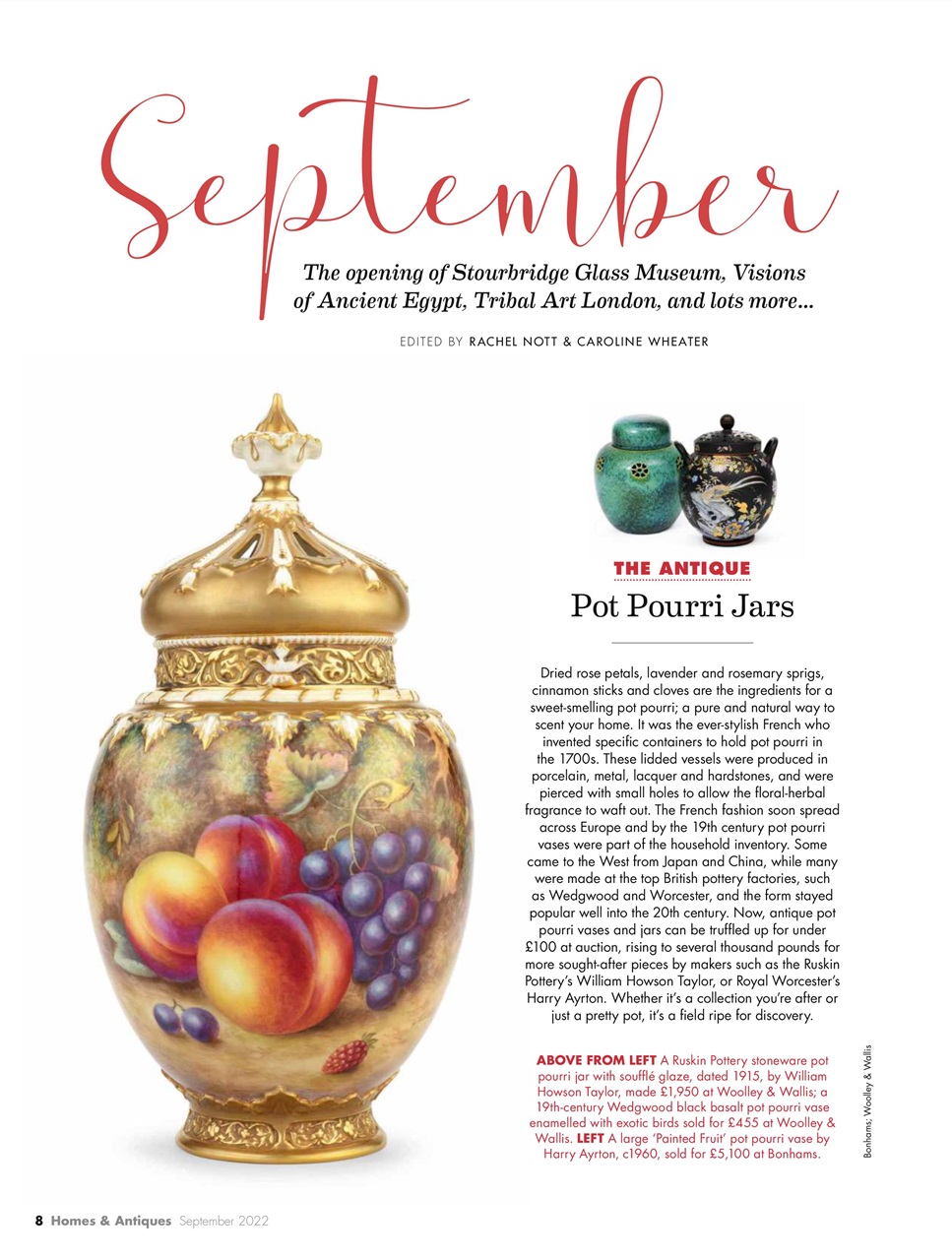 Homes & Antiques Magazine Preview Pages