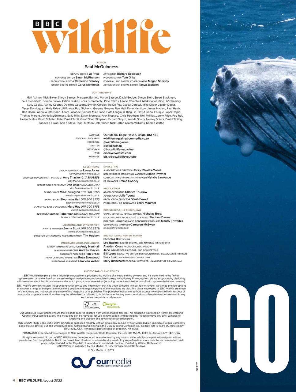 BBC Wildlife Magazine Preview Pages