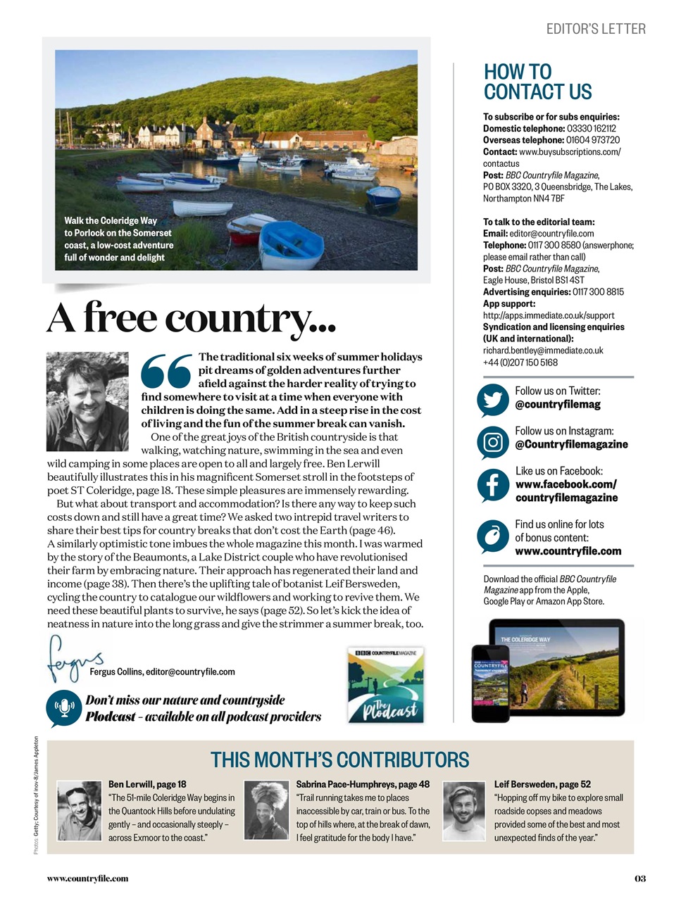 BBC Countryfile Magazine Preview Pages