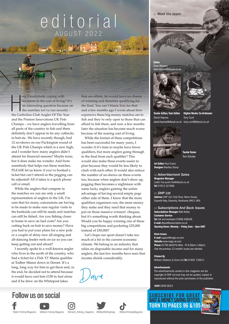 Match Fishing Preview Pages