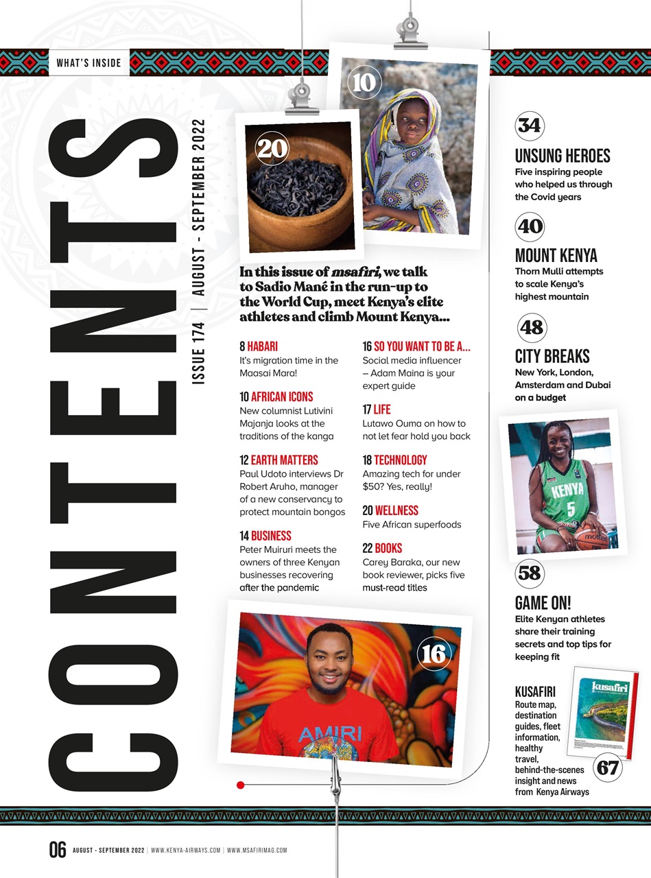 MSAFIRI – Kenya Airways Inflight Preview Pages