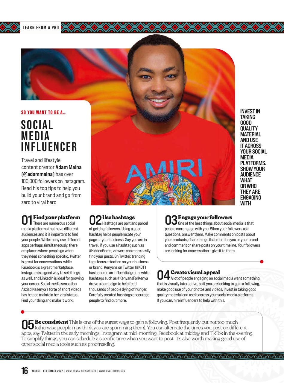 MSAFIRI – Kenya Airways Inflight Preview Pages