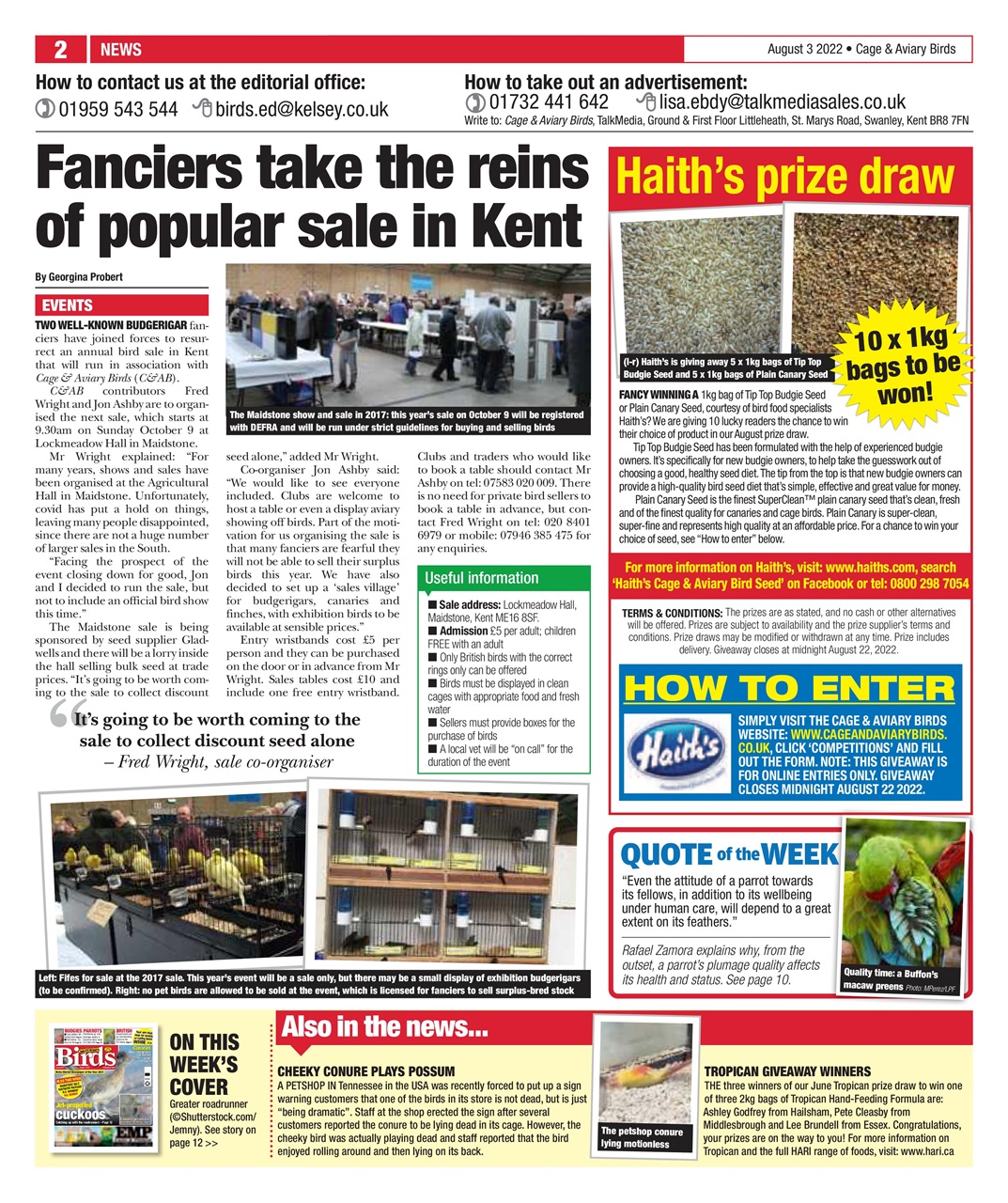 Cage & Aviary Birds Preview Pages