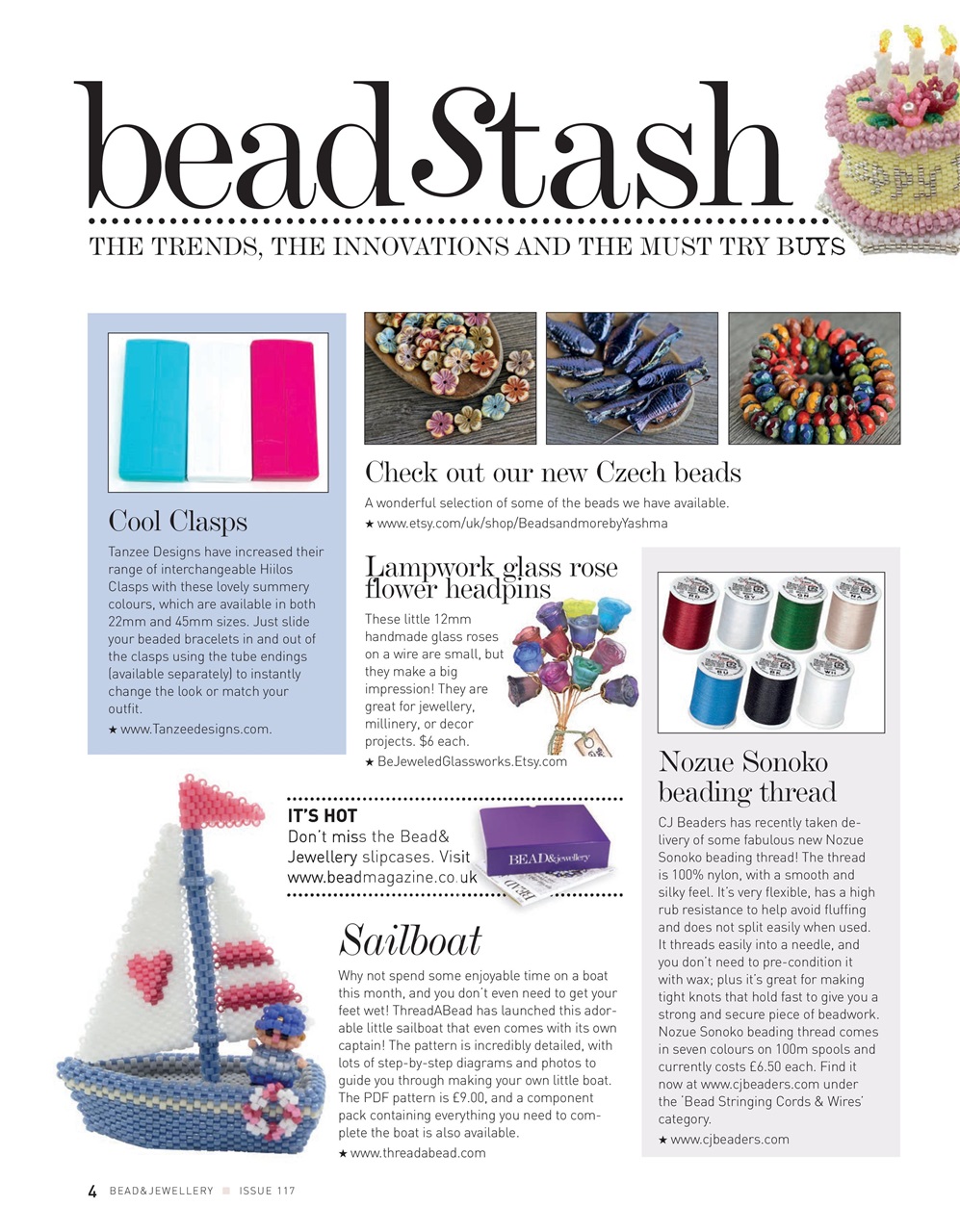 Bead & Jewellery Magazine Preview Pages