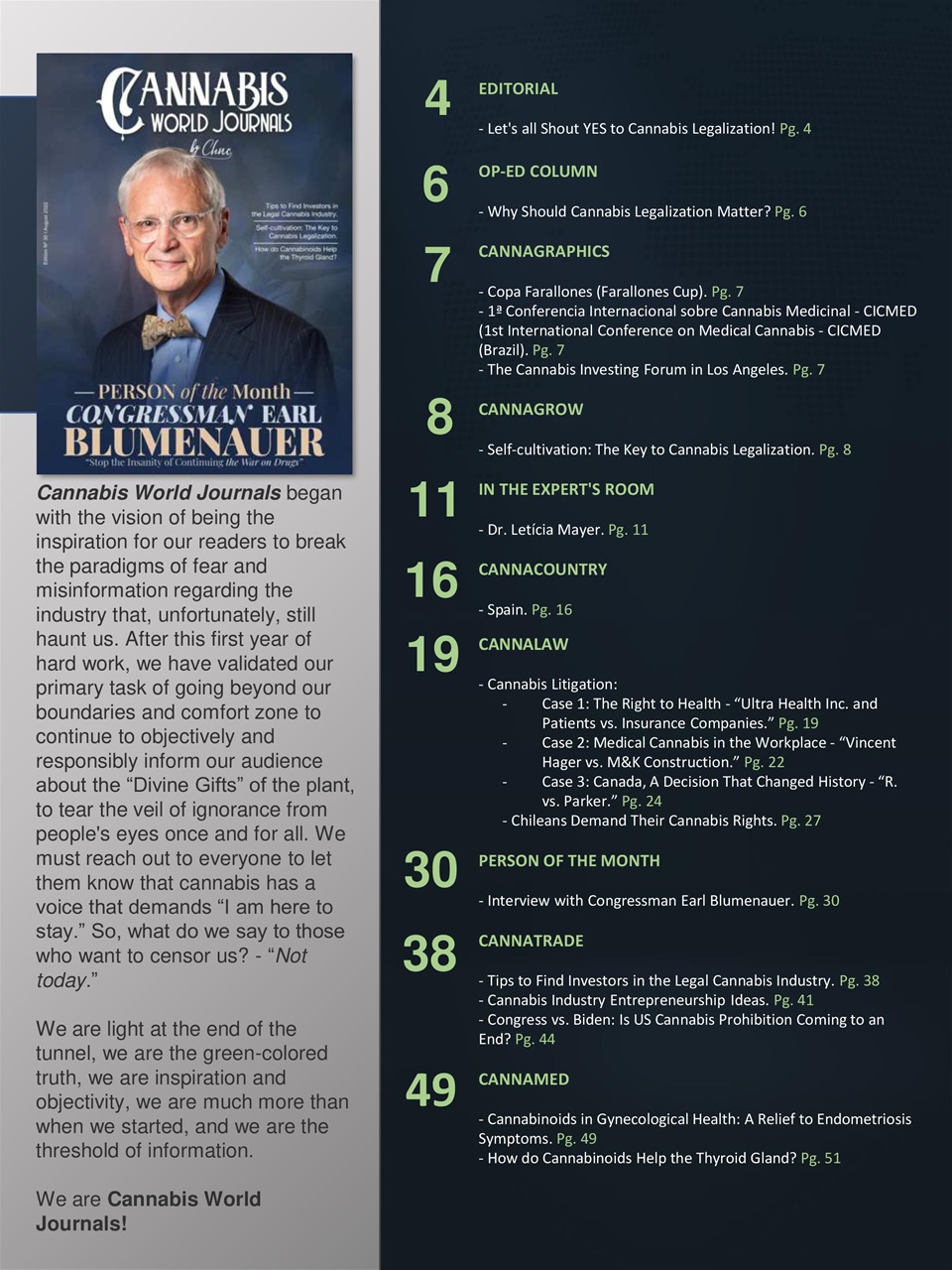 Cannabis World Journals Preview Pages