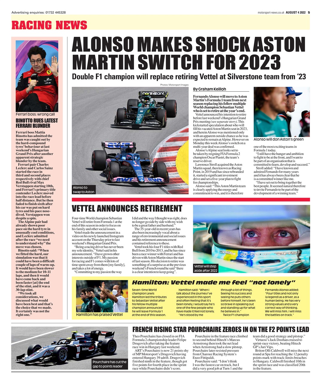 Motorsport News Preview Pages