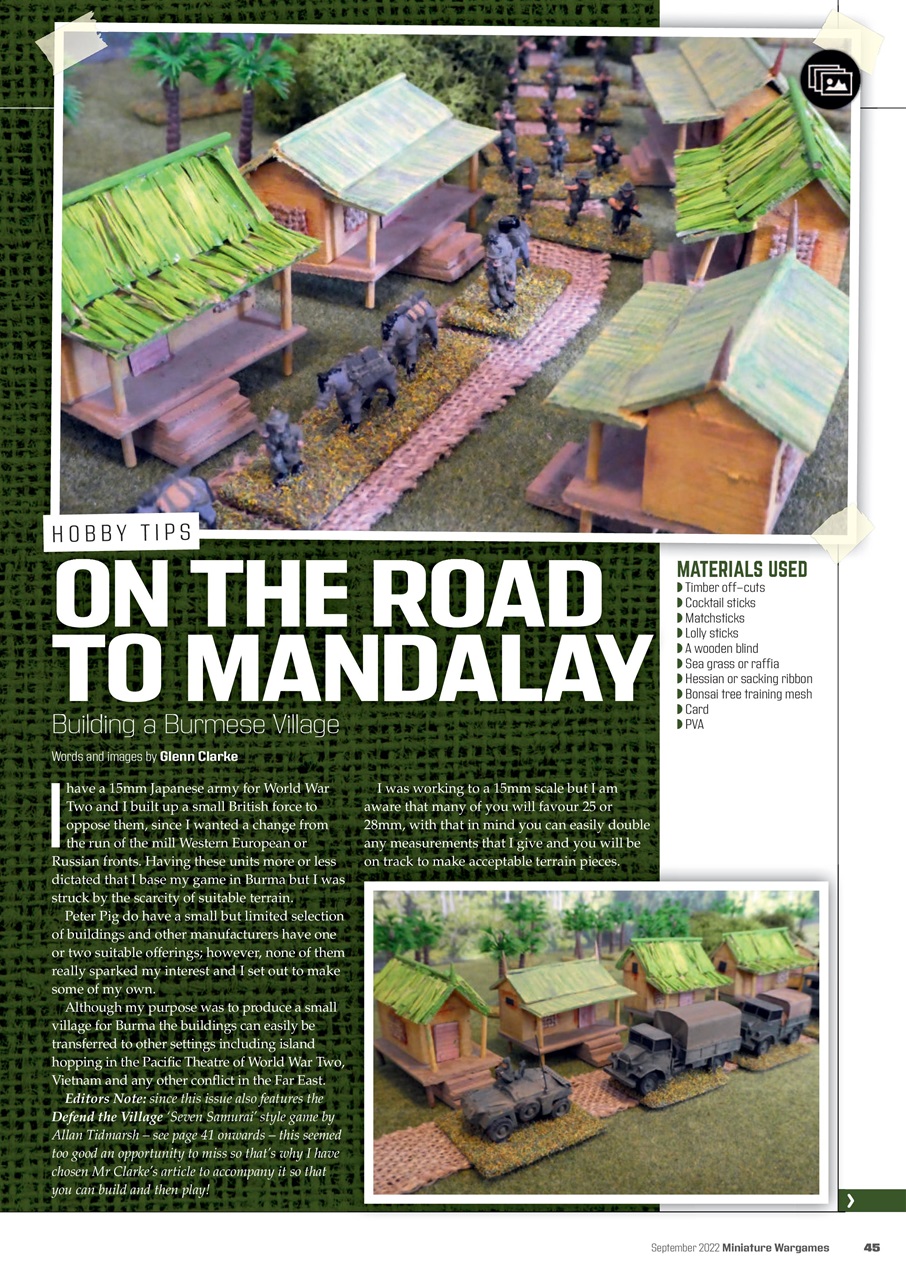 Miniature Wargames Preview Pages