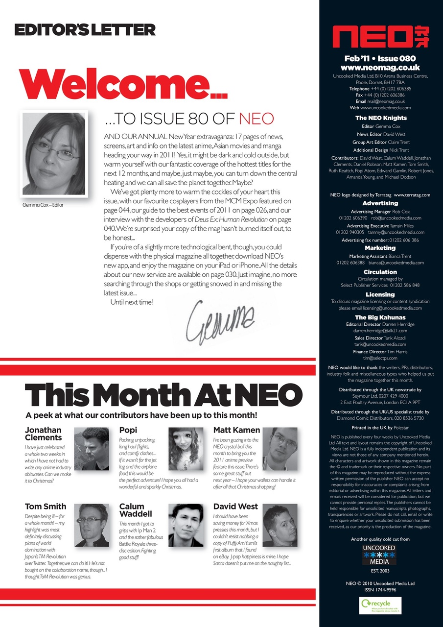 NEO Magazine Preview Pages