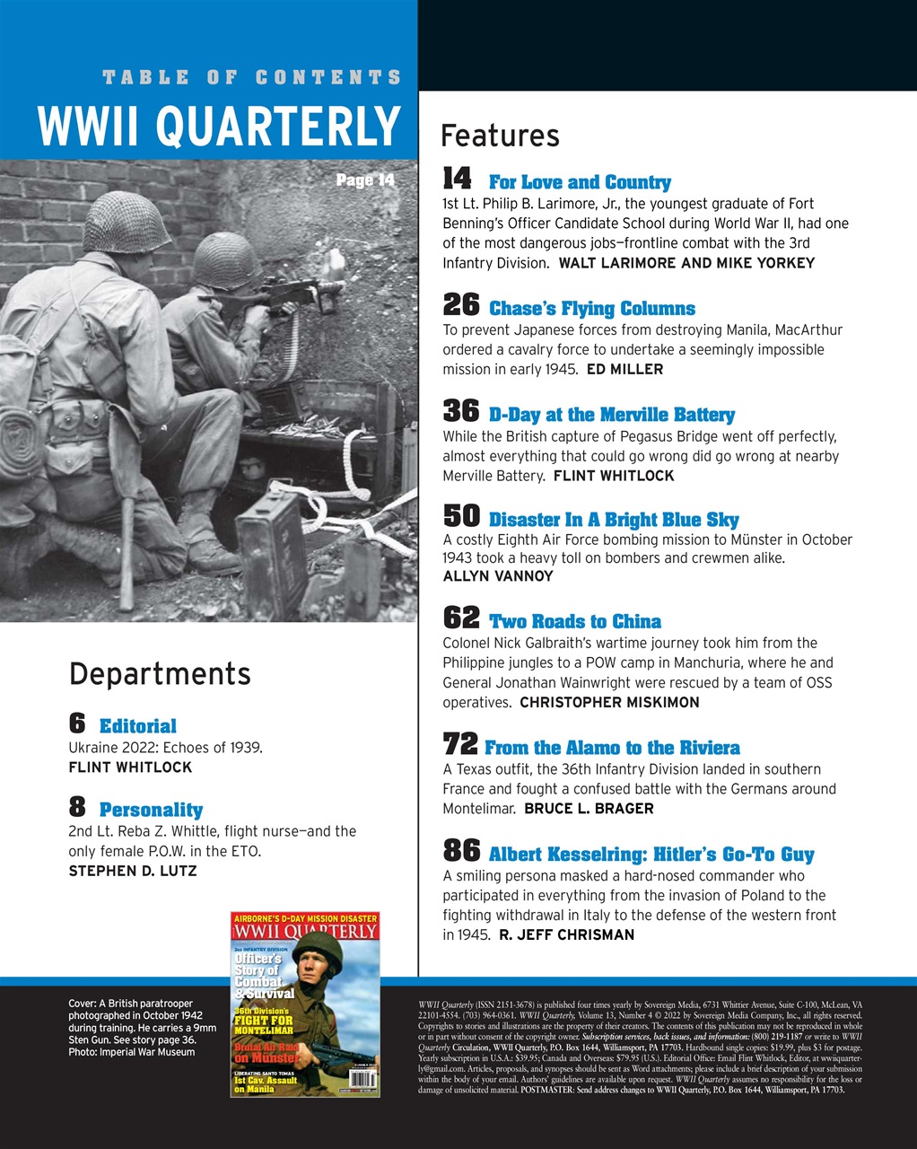 WWII Quarterly Preview Pages