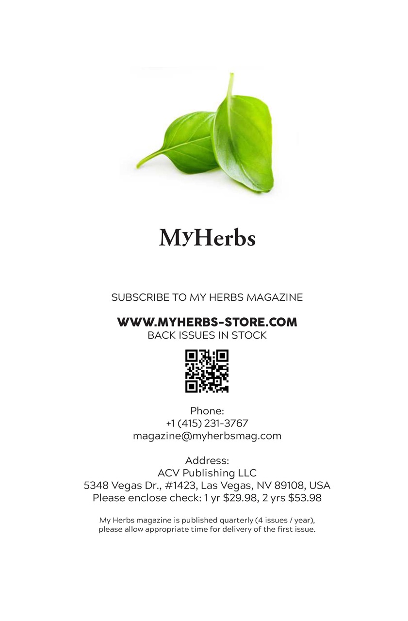My Herbs Magazine Preview Pages