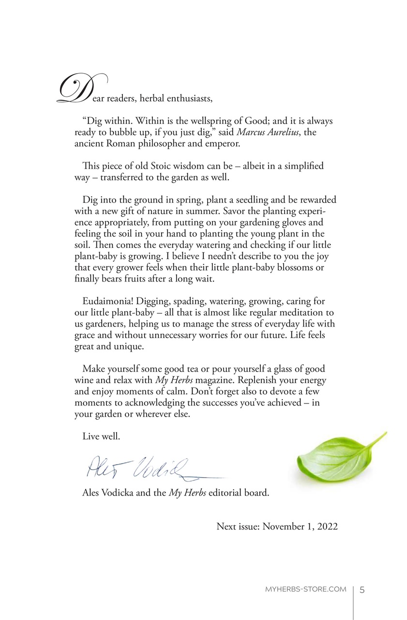 My Herbs Magazine Preview Pages