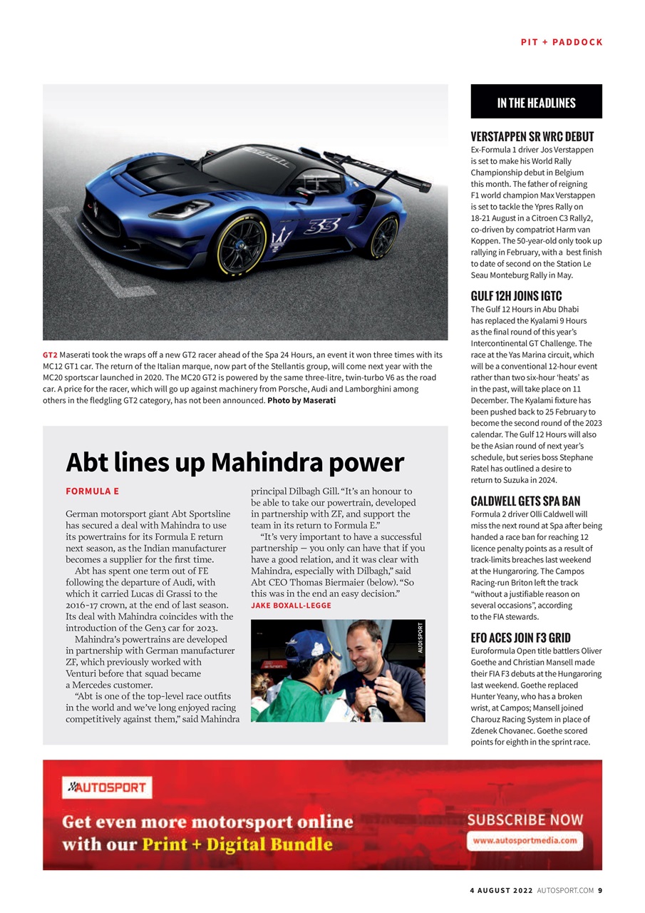 Autosport Preview Pages