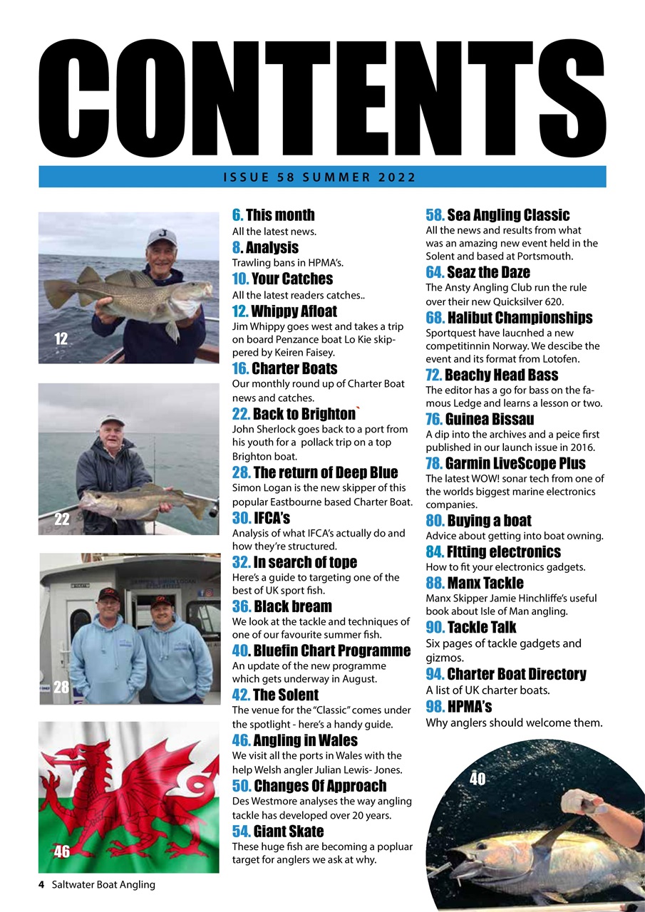 Saltwater Boat Angling Preview Pages