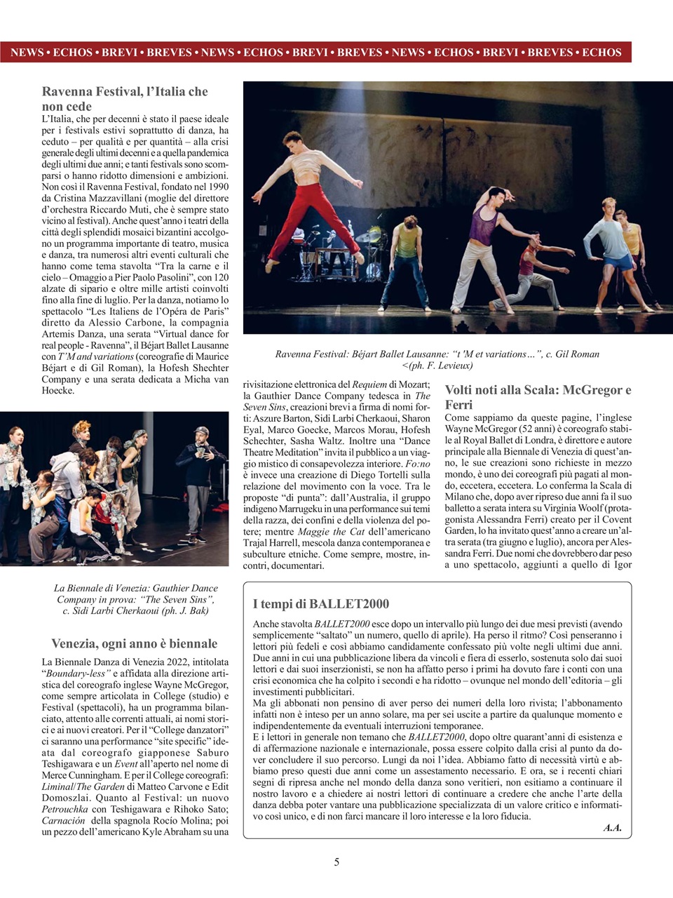 BALLET2000 Edizione Italia Preview Pages