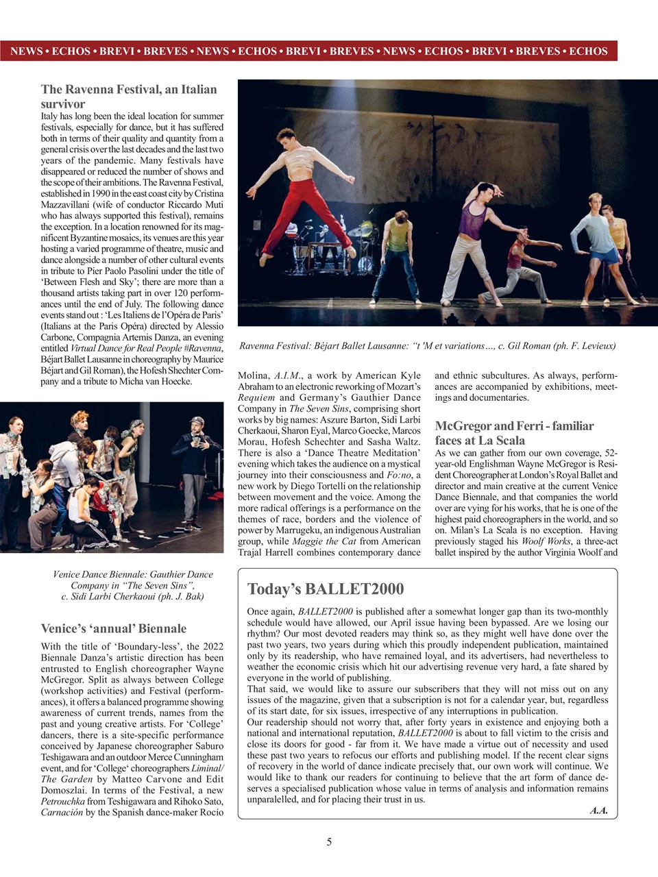 BALLET2000 English Edition Preview Pages