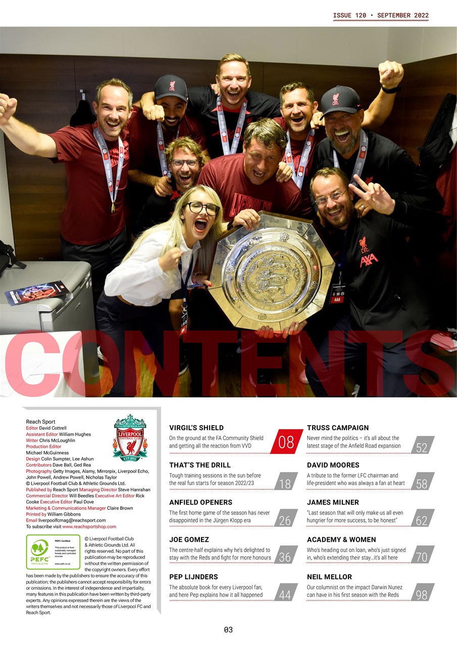 Liverpool FC Magazine Preview Pages