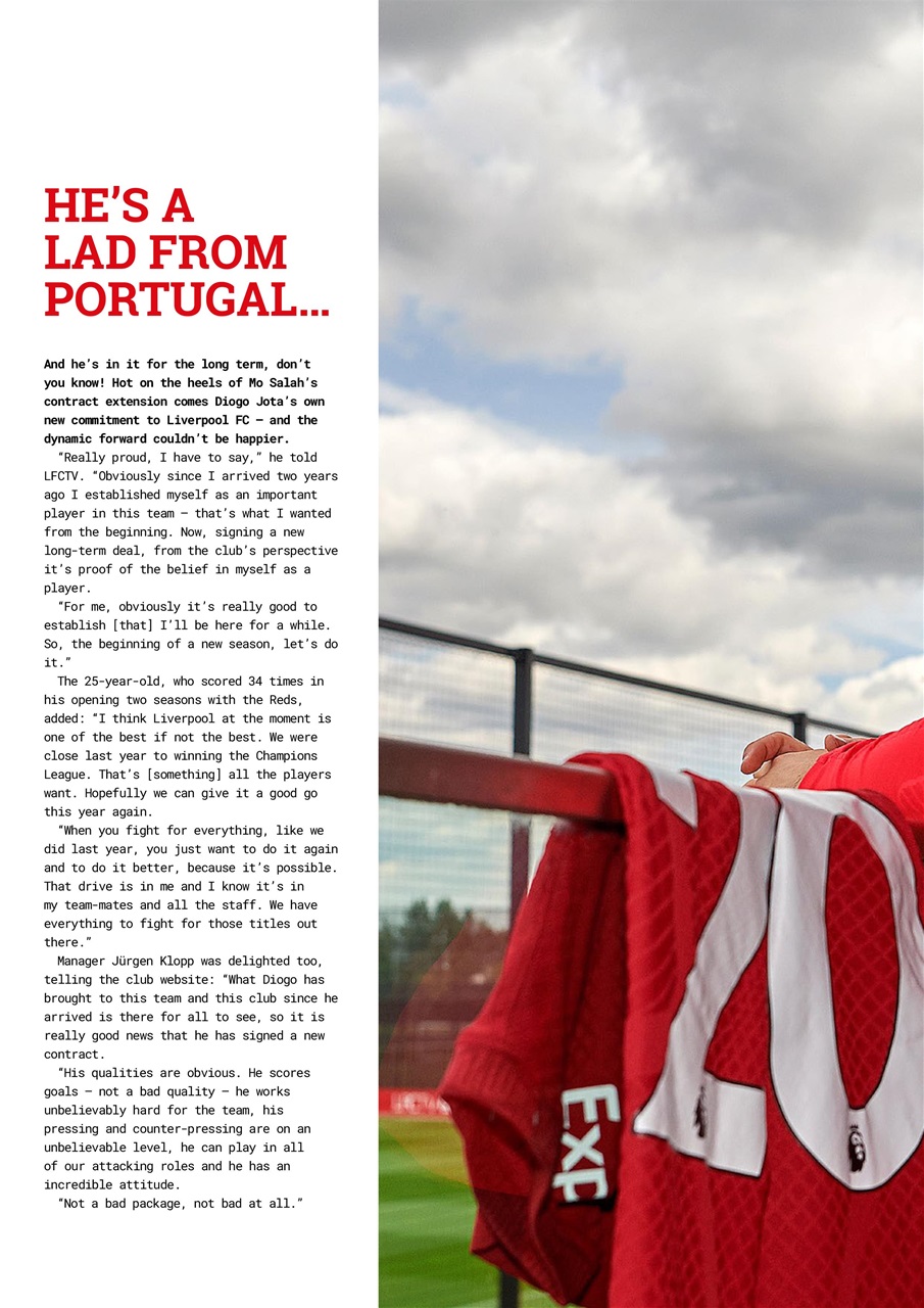 Liverpool FC Magazine Preview Pages