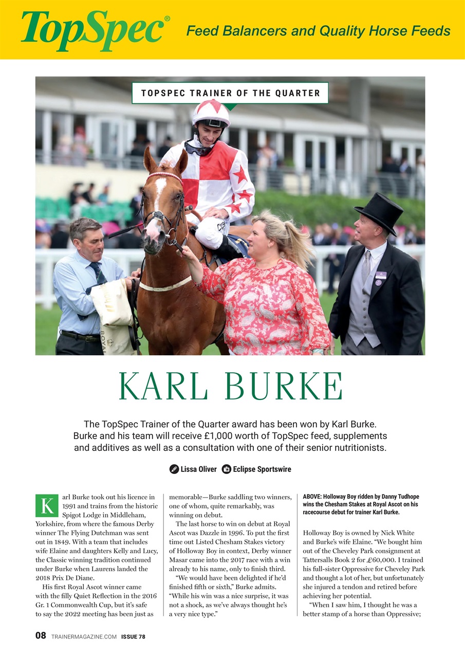 European Trainer Magazine - horse racing Preview Pages