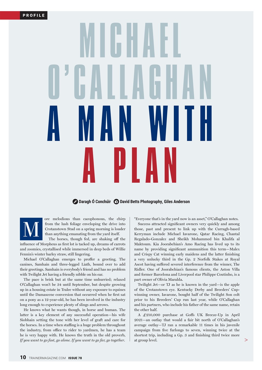 European Trainer Magazine - horse racing Preview Pages