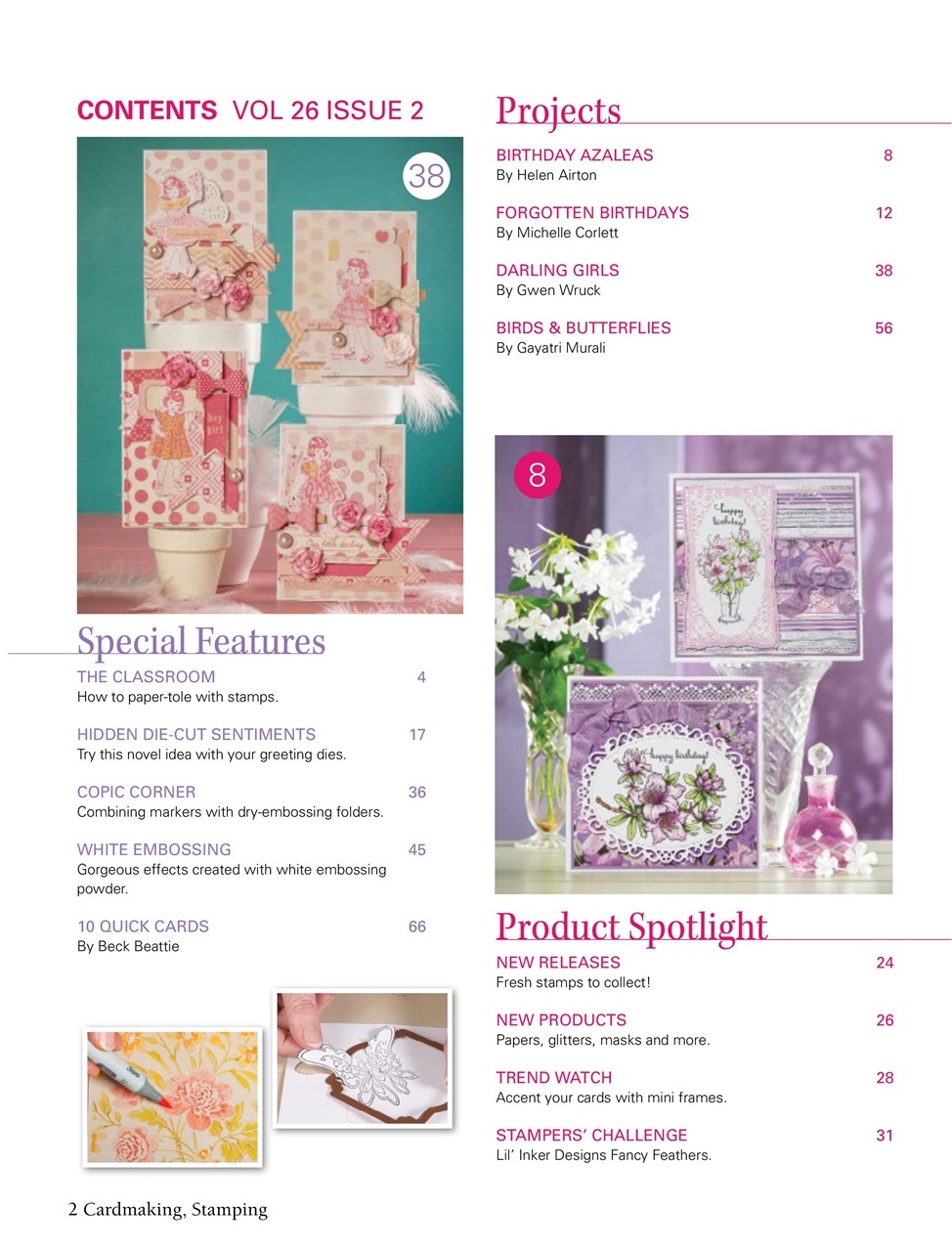 Australian Cardmaking Stamping and Papercraft Preview Pages