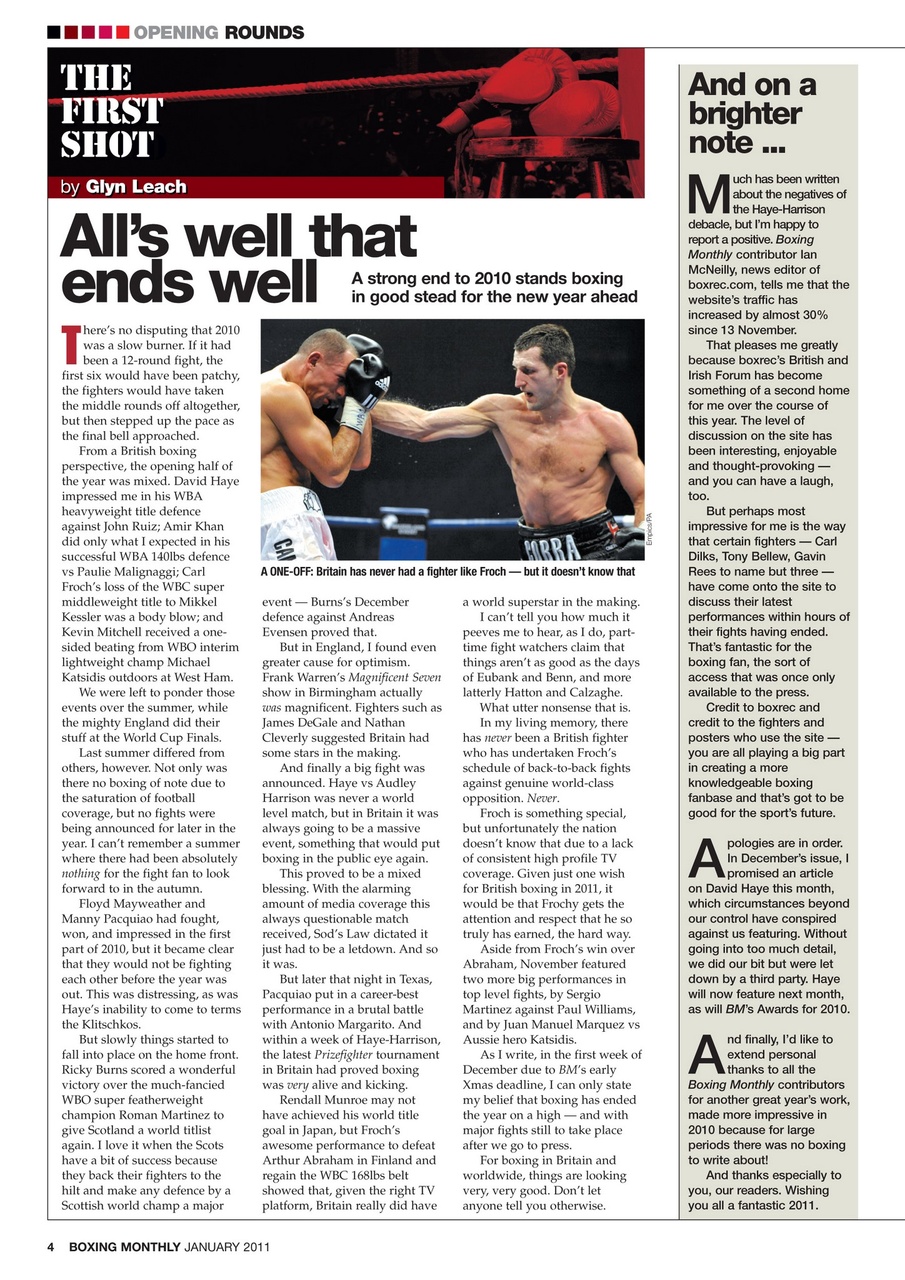 Boxing Monthly Preview Pages