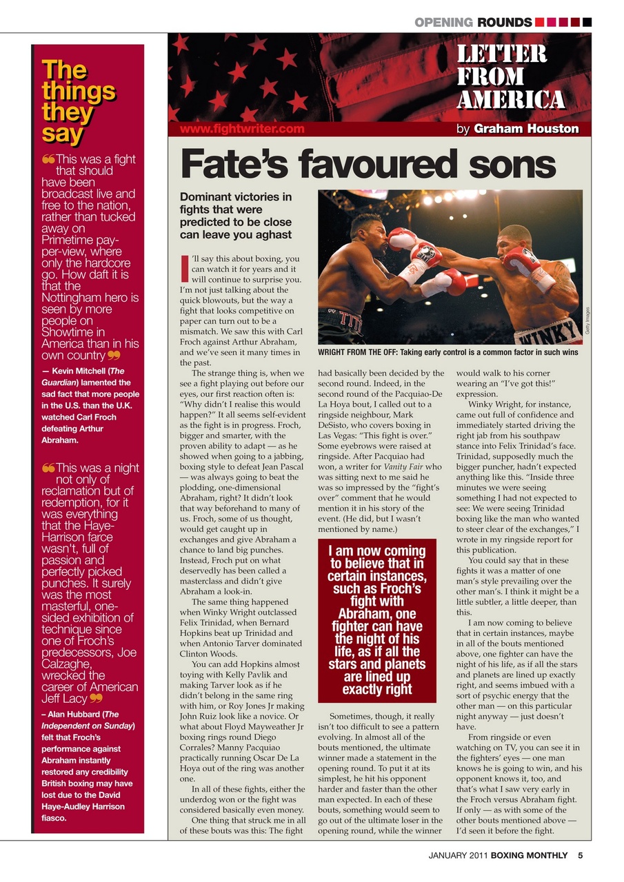Boxing Monthly Preview Pages