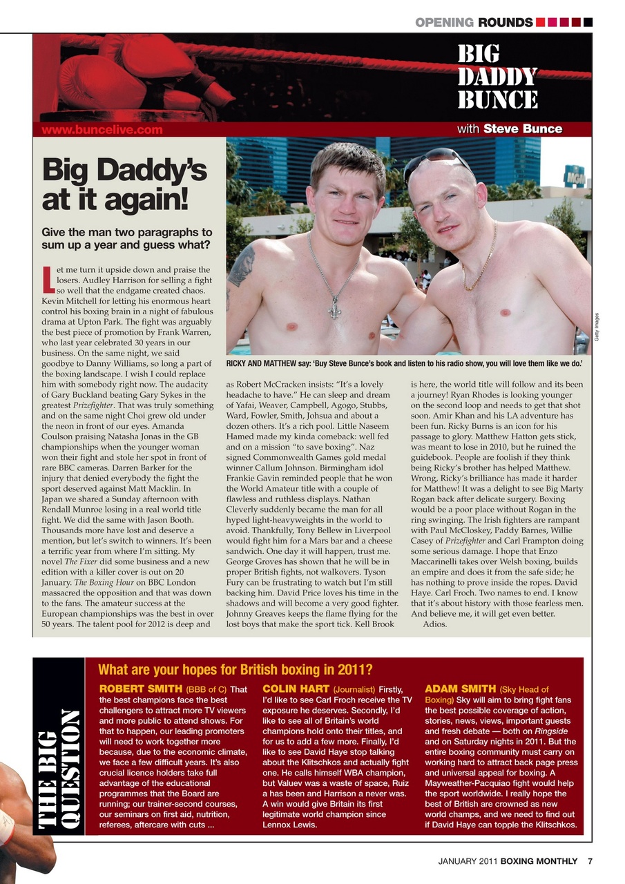 Boxing Monthly Preview Pages
