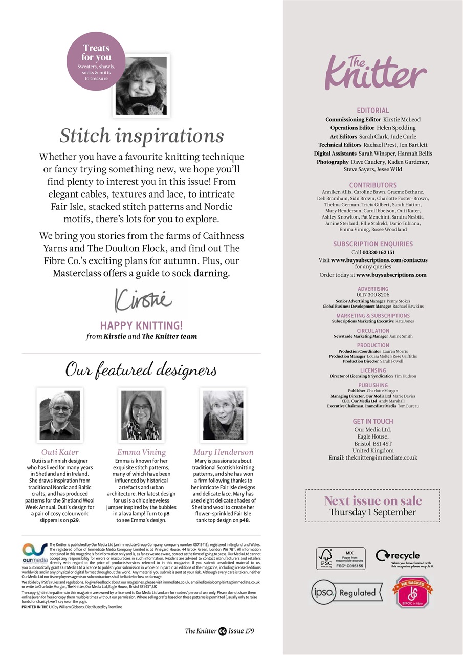 The Knitter Preview Pages