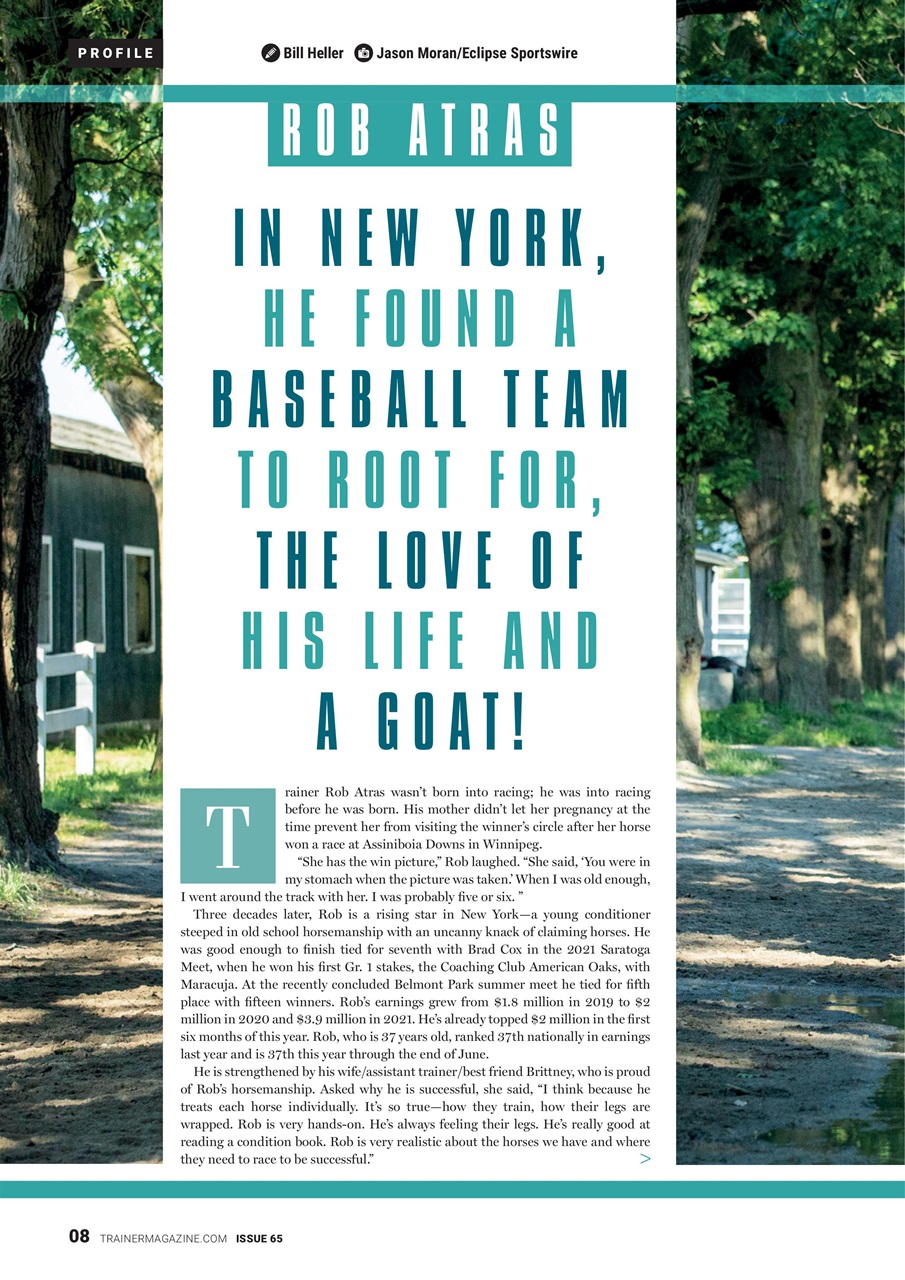 North American Trainer Magazine - horse racing Preview Pages