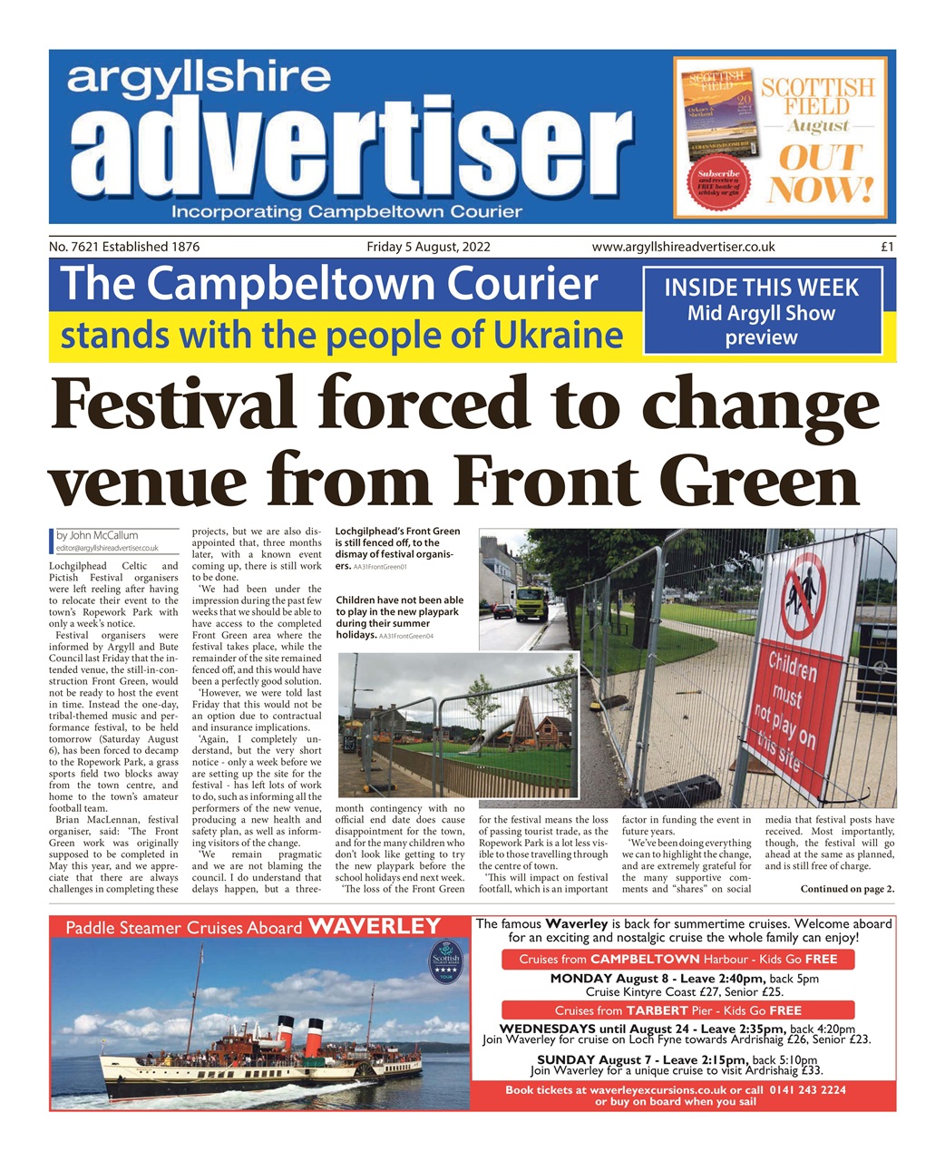 Argyllshire Advertiser Preview Pages