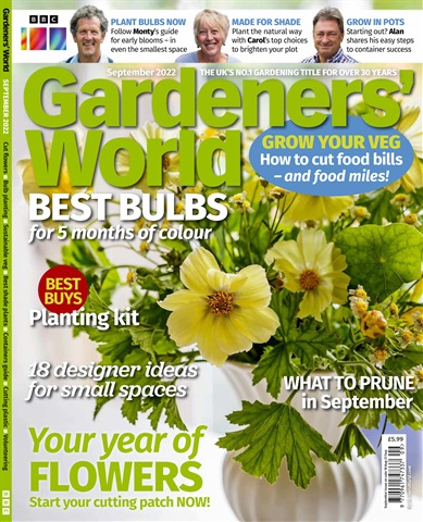 BBC Gardeners’ World Magazine issue September 2022