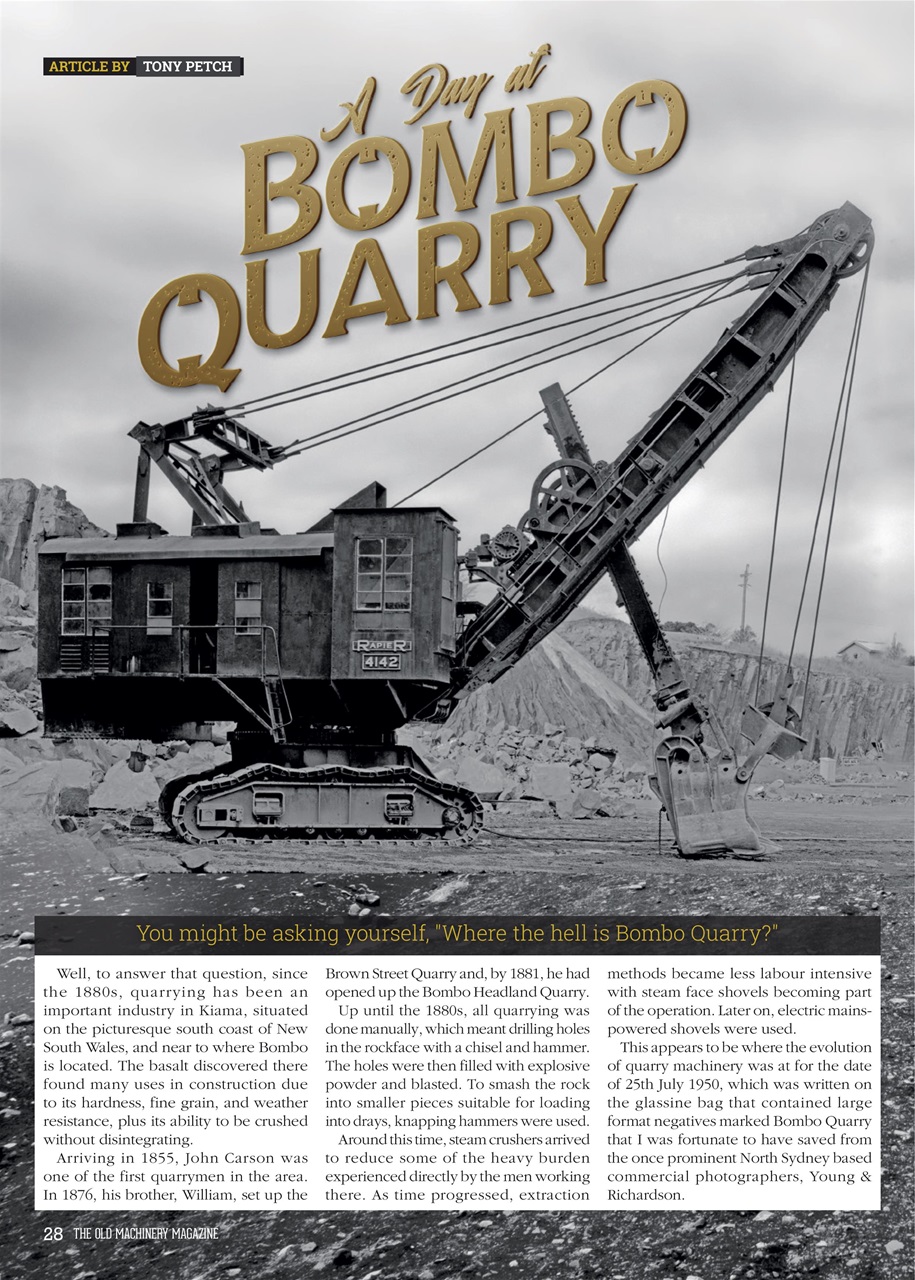 The Old Machinery Magazine Preview Pages
