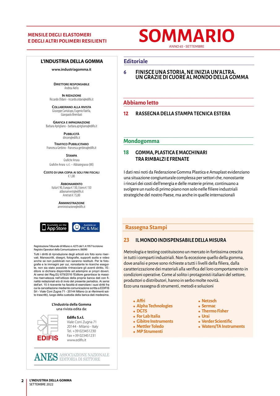 L’industria della Gomma Preview Pages