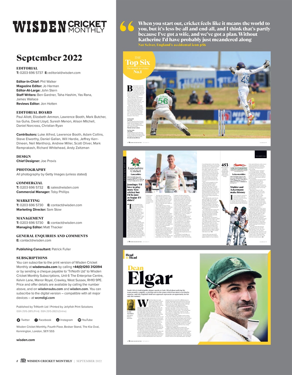 Wisden Cricket Monthly Preview Pages