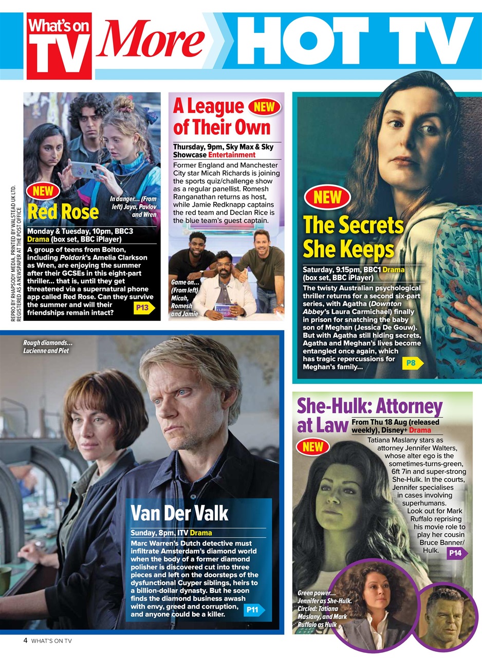 What's on TV Preview Pages