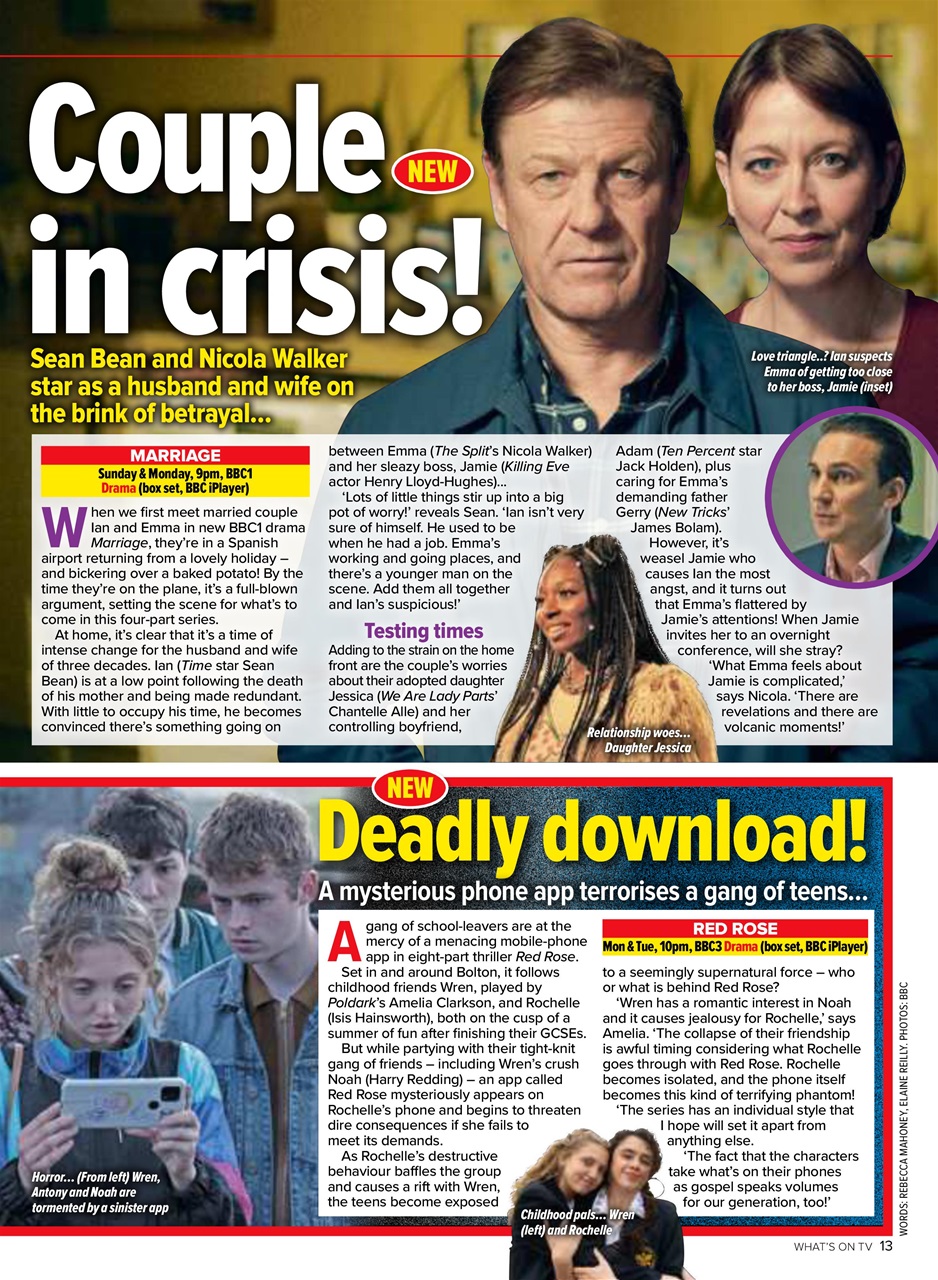 What's on TV Preview Pages