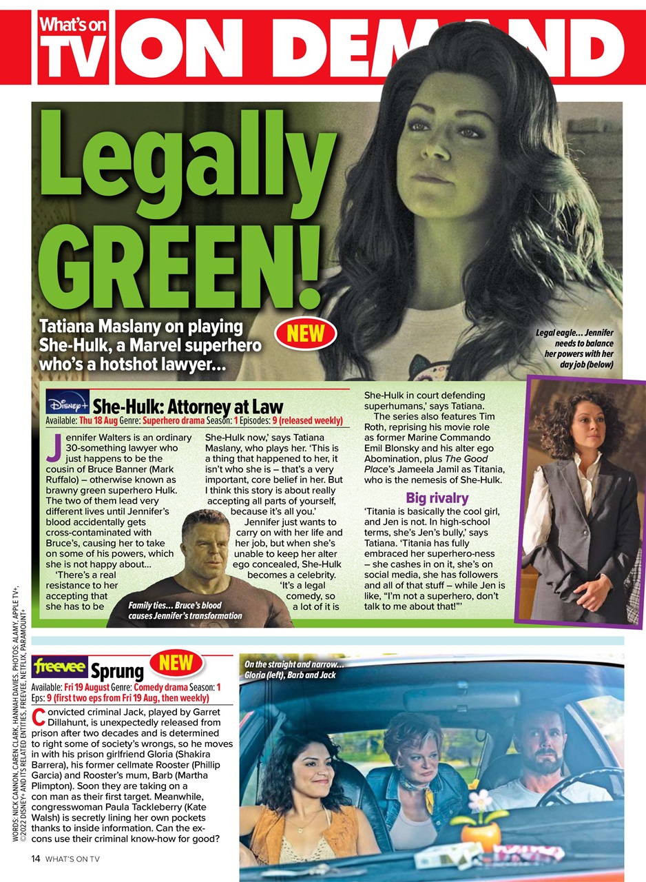 What's on TV Preview Pages