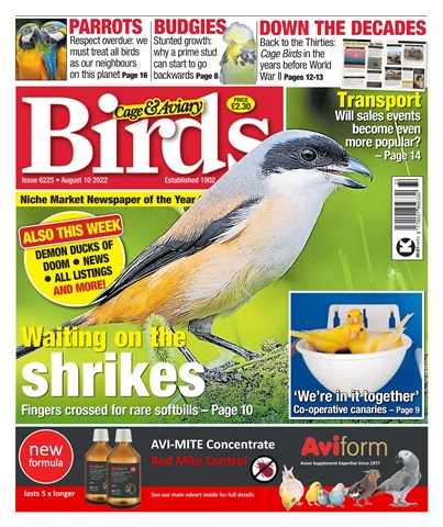 Cage & Aviary Birds issue August 10th 2022