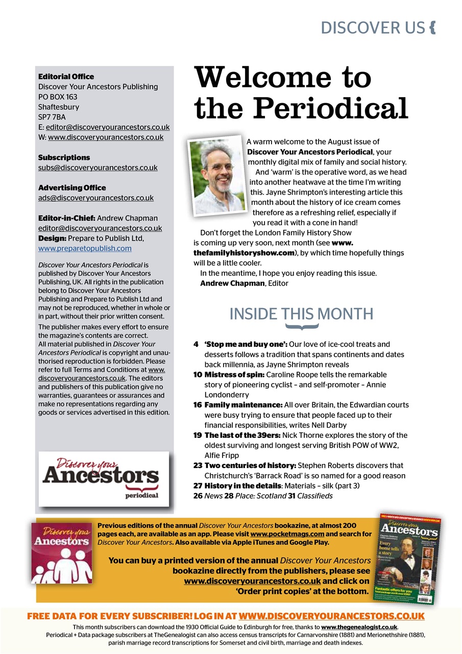 Discover Your Ancestors Preview Pages