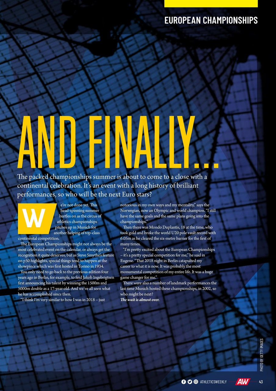 AW – Athletics Weekly Magazine Preview Pages