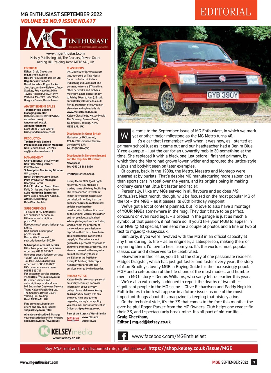 MG Enthusiast Preview Pages