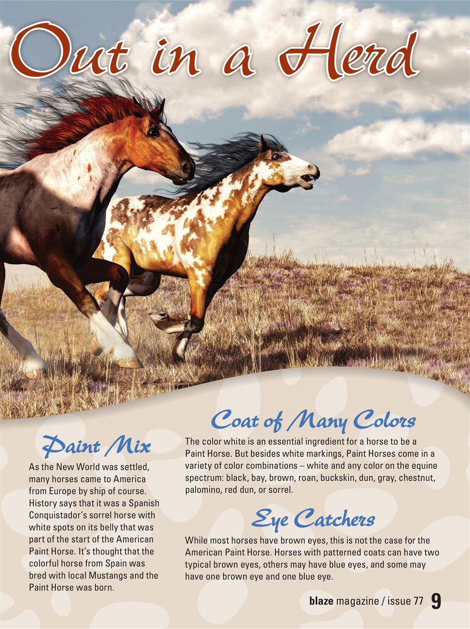 Blaze Magazine For Horse Crazy Kids Preview Pages